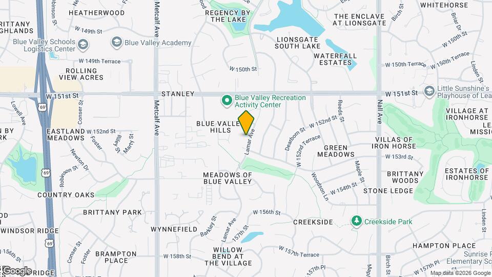 6303 W 152nd St Map and Location Details