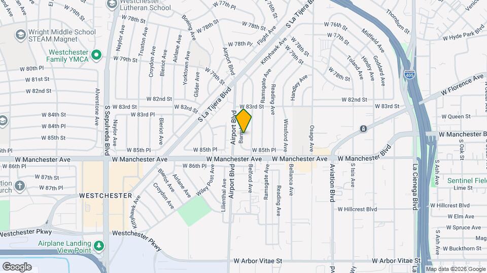 8432 Barnsley Ave Map and Location Details