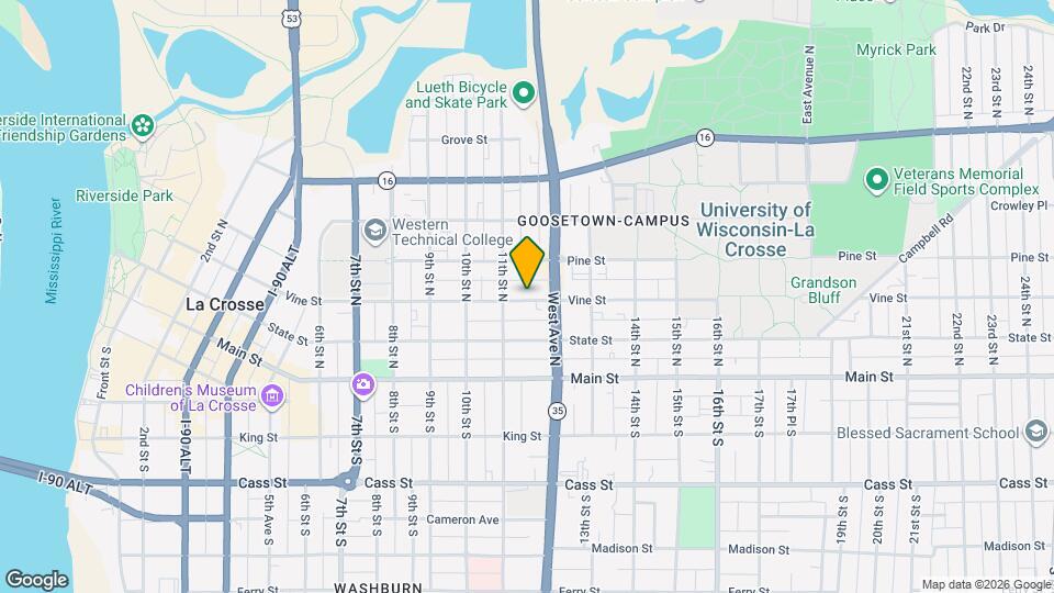 1125 Vine St Map and Location Details