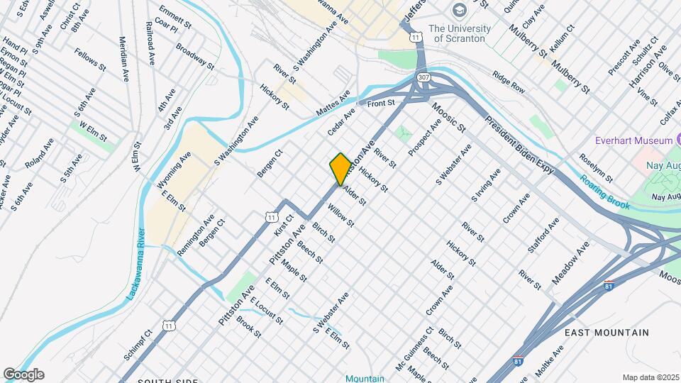 605 Pittston Ave Map and Location Details