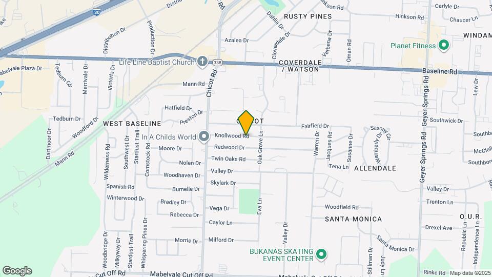 7301 Knollwood Rd Map and Location Details