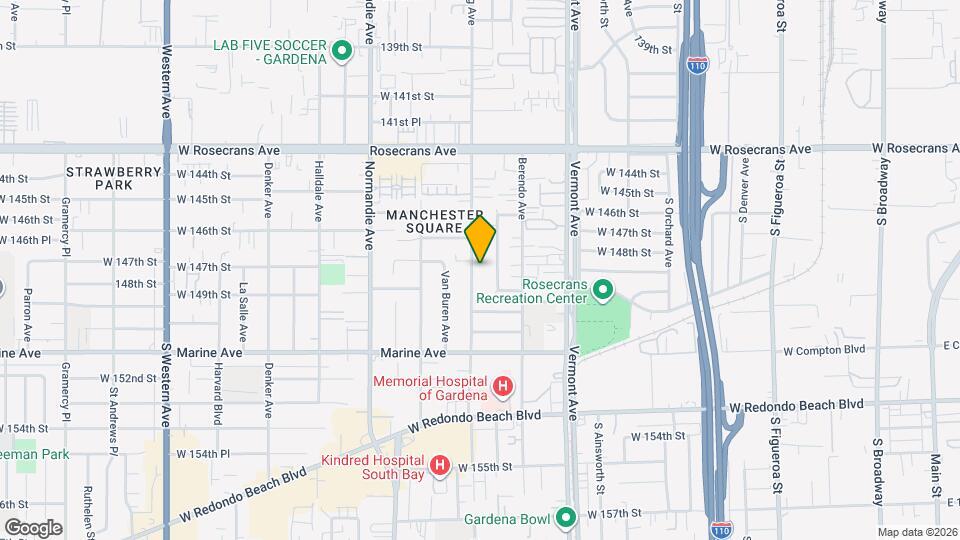 14724 S Budlong Ave Map and Location Details
