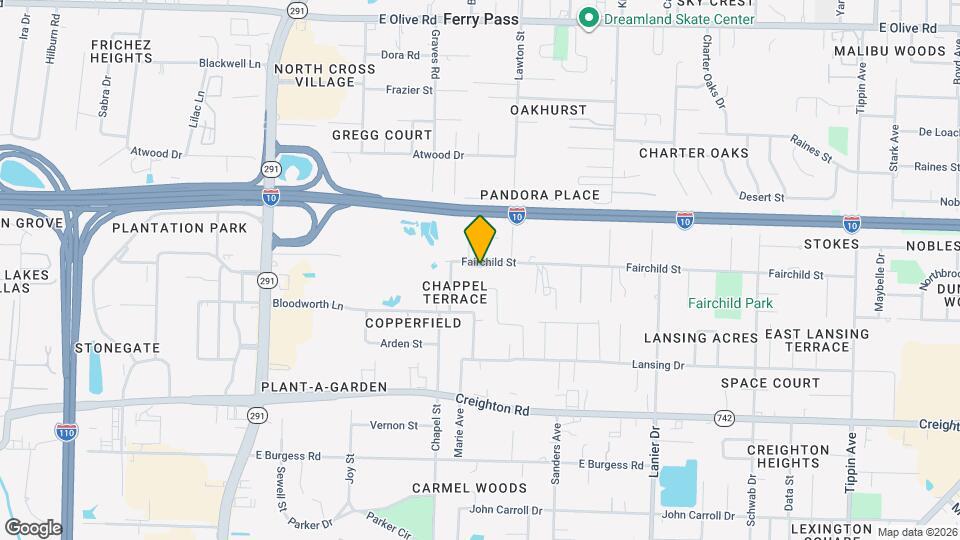 1333 Fairchild St Map and Location Details