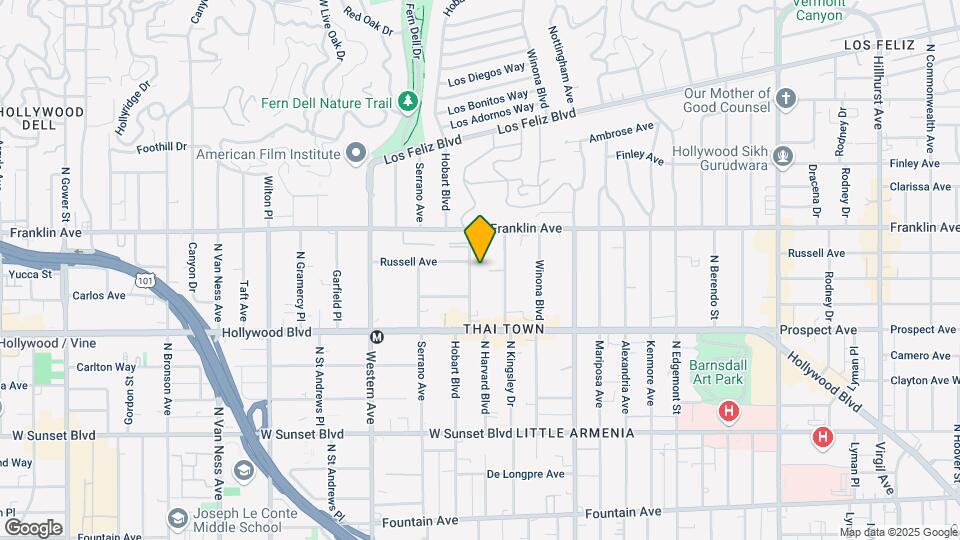 1808 N Harvard Blvd Map and Location Details