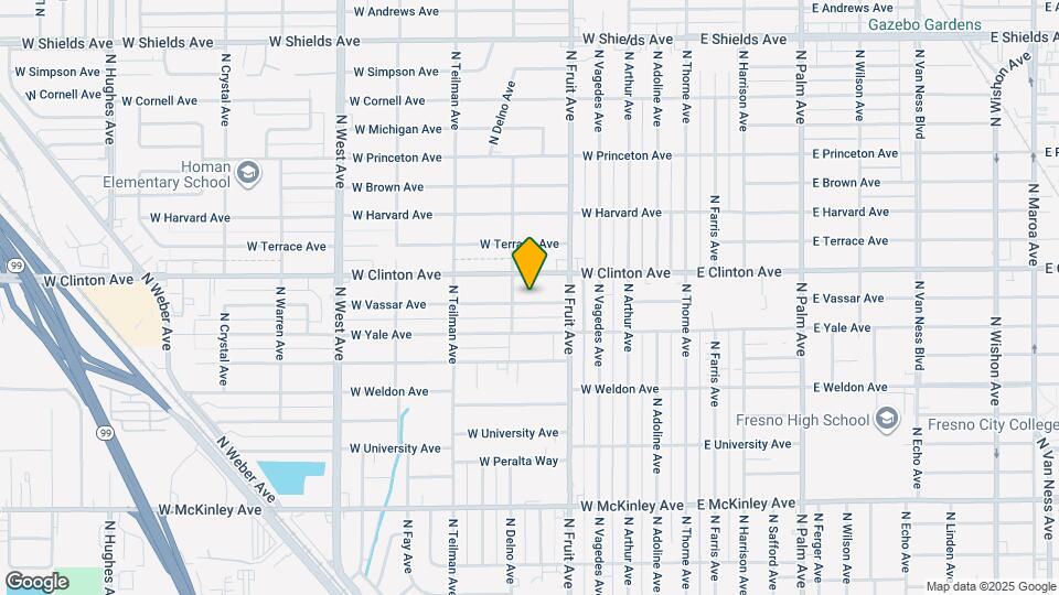 626 W Vassar Ave Map and Location Details
