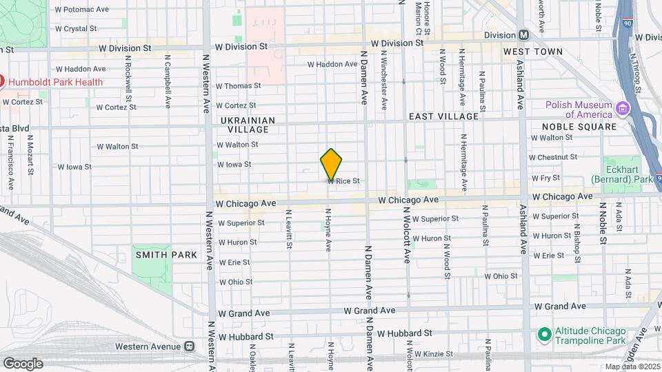 823 N Hoyne Ave Map and Location Details