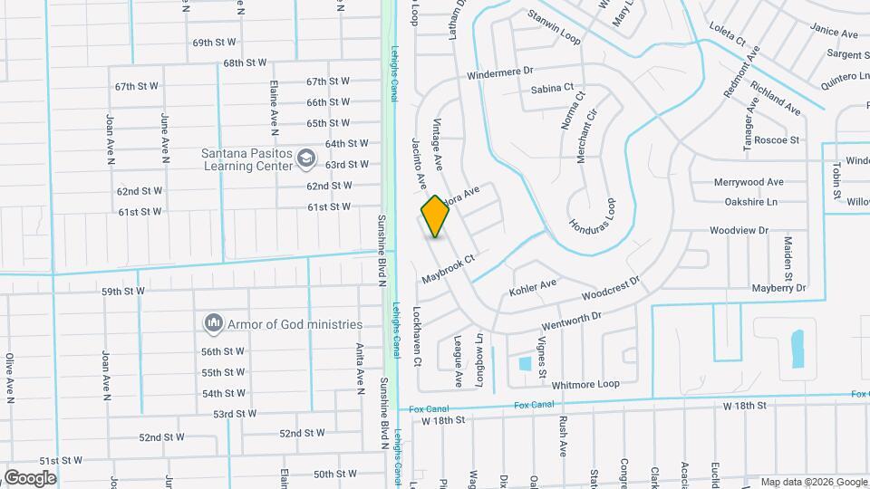 1832 Lindsay St Map and Location Details