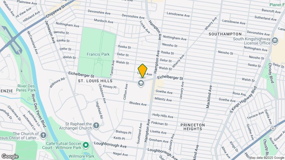 5849 Eichelberger St, Unit 2W Mapa y Detalles de la Ubicación