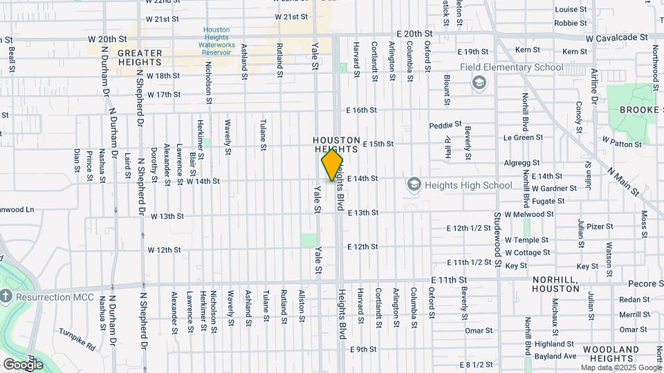 1343 Heights Blvd Mapa y Detalles de la Ubicación