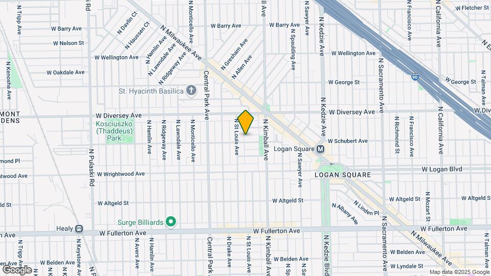 3444 W Schubert Ave, Unit 2 Map and Location Details