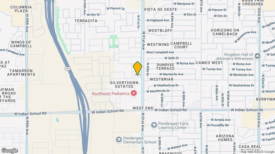 9124 W Glenrosa Ave Map and Location Details