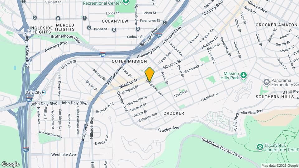 130 Templeton Ave Mapa y Detalles de la Ubicación