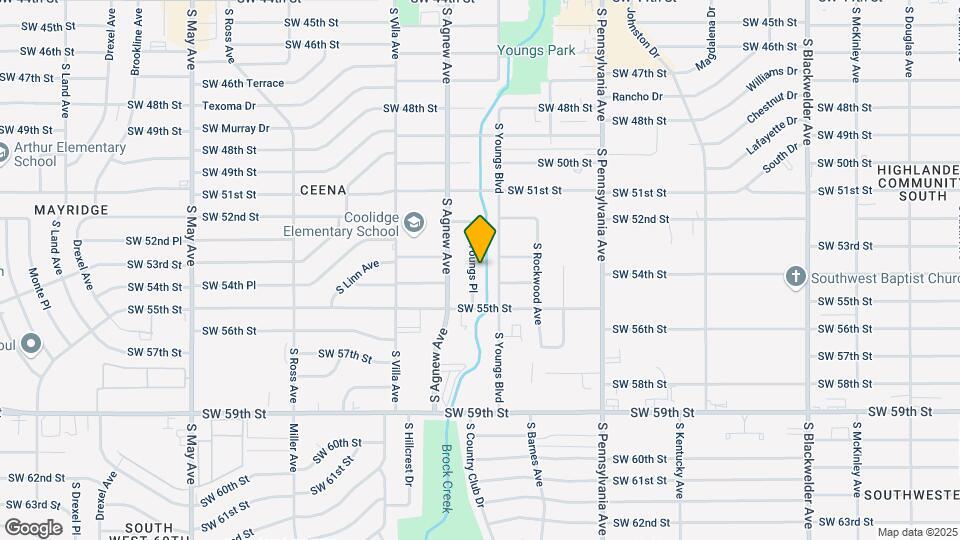 5408 S Youngs Pl Map and Location Details