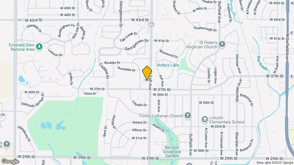 1405 W 38th Pl Map and Location Details