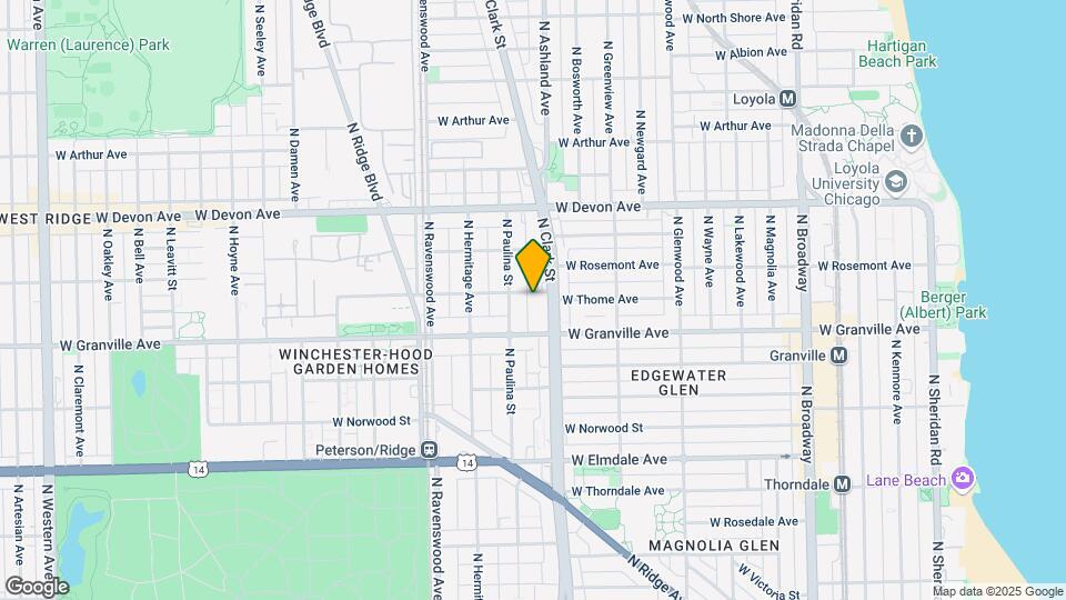 1617 W Thome Ave Map and Location Details