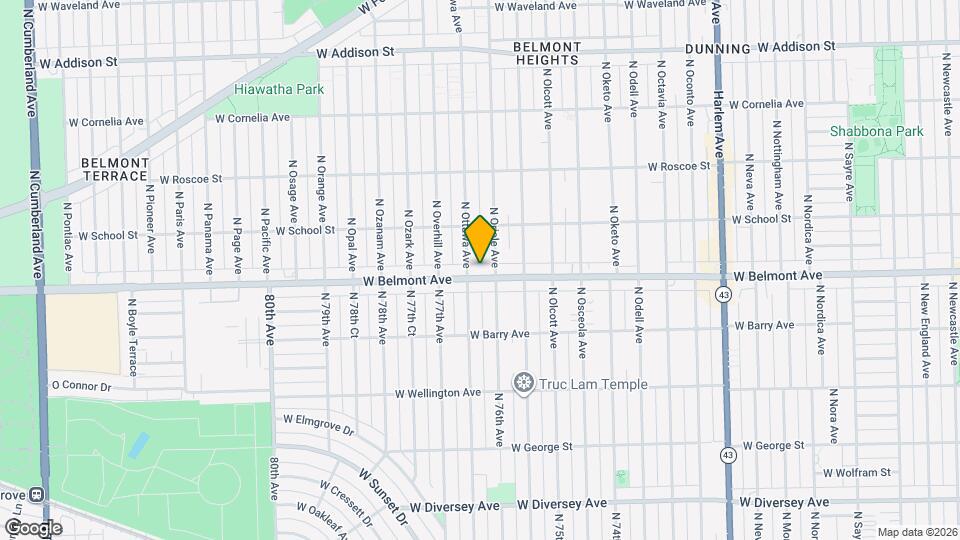 7612 W Belmont Ave Map and Location Details