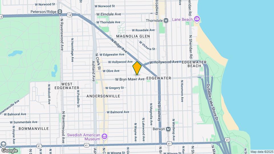 1316 W Bryn Mawr Ave Map and Location Details