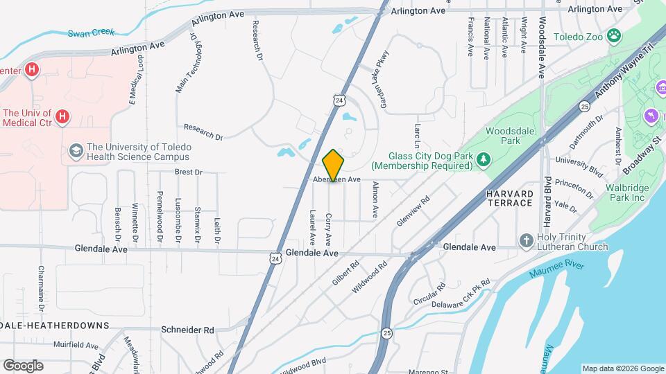 1309 Corry Ave Map and Location Details