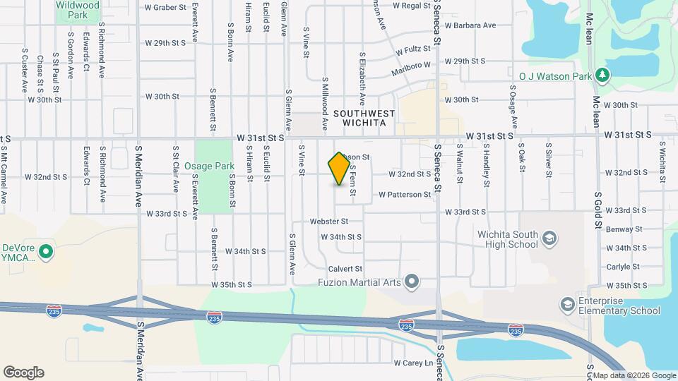 3326 S Millwood Ave Map and Location Details