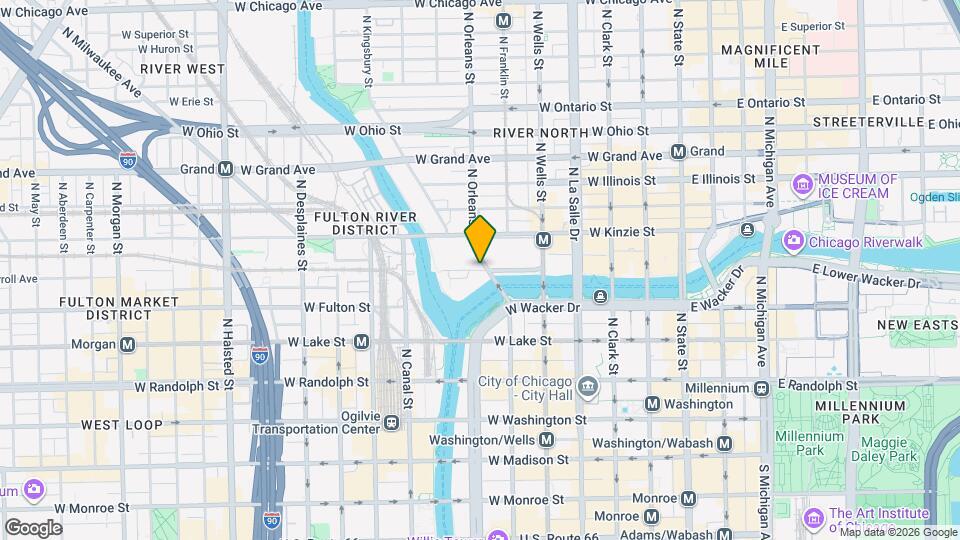 298 W Wolf Point Plaza Map and Location Details
