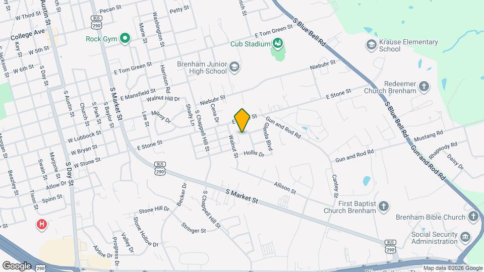 1112 Walnut Bend Map and Location Details