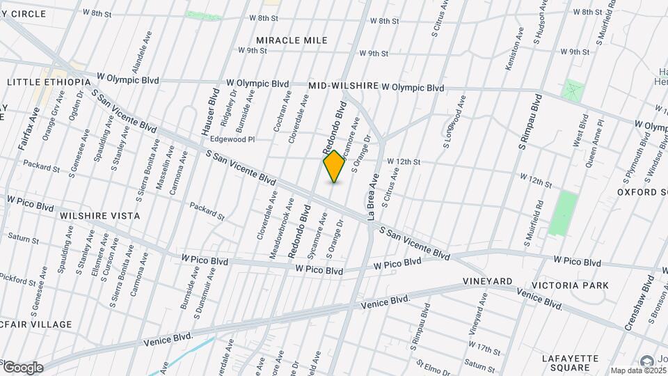 1244 S Sycamore Ave Map and Location Details