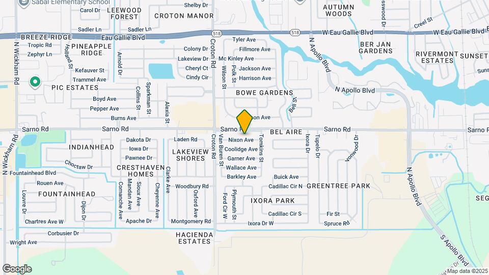 1934 Nixon Ave Map and Location Details
