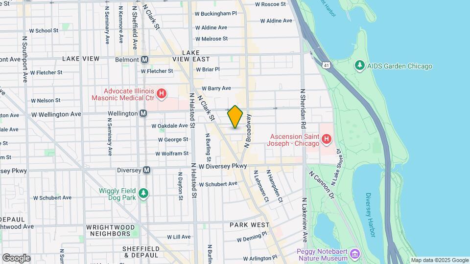 628 W Surf St Map and Location Details