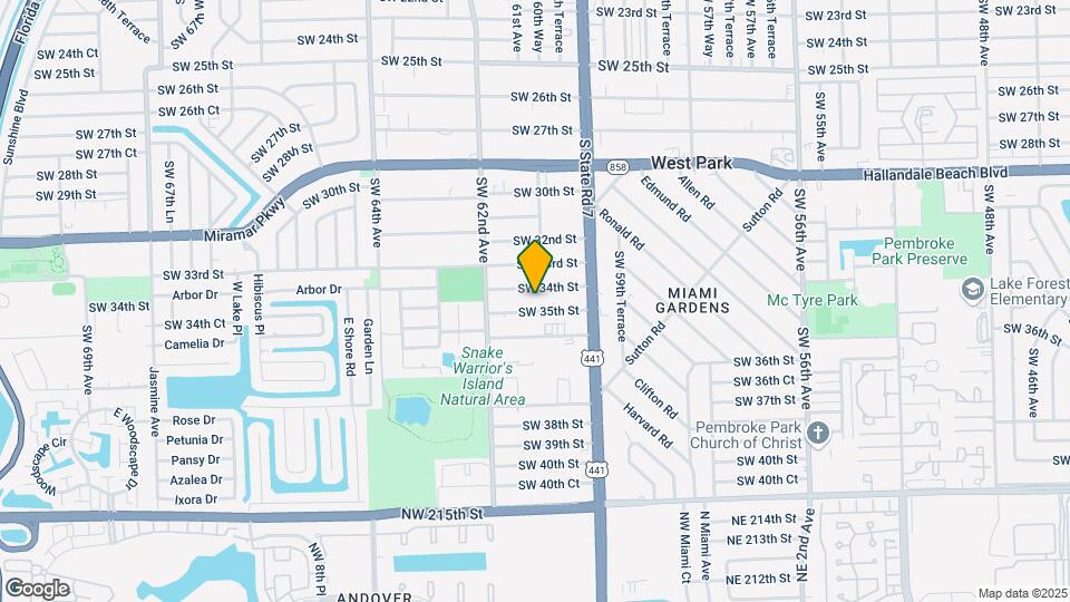 6069 SW 35th St Map and Location Details