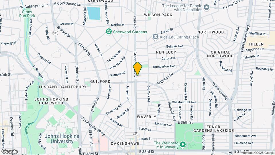 3901 Greenmount Ave Map and Location Details