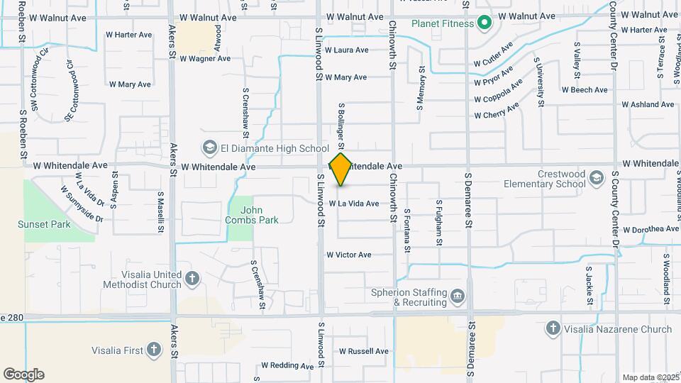 4347 W Monte Vista Ave Map and Location Details
