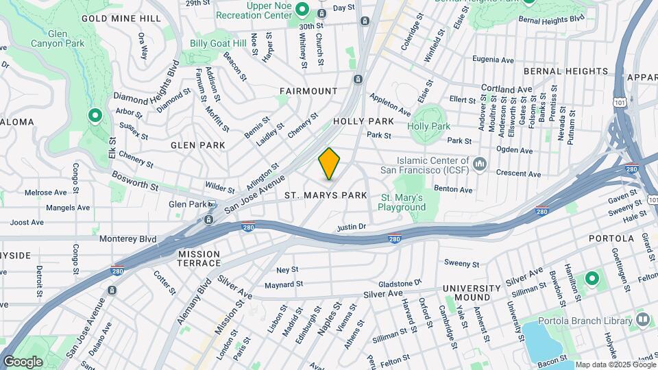 3976 Mission St Map and Location Details