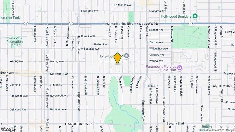 738 N Hudson Ave Map and Location Details