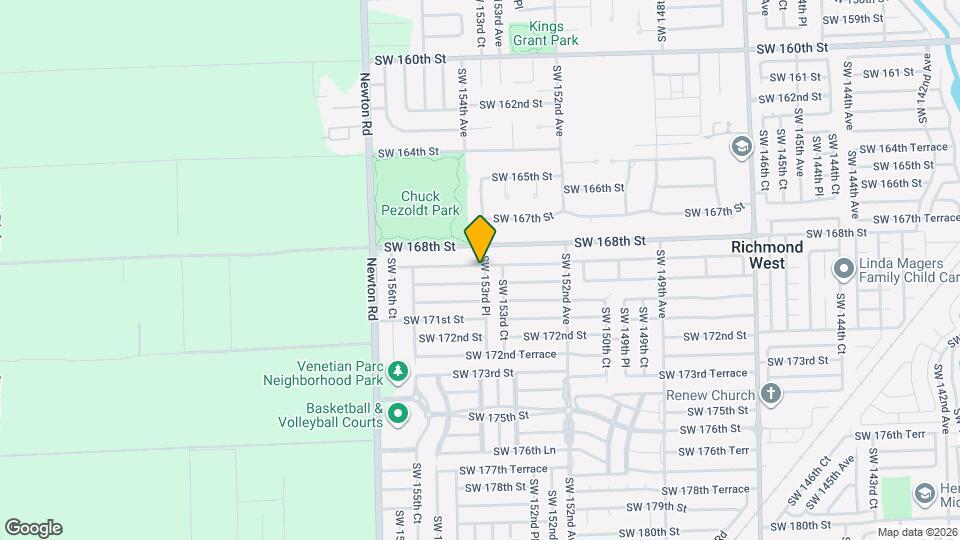 15382 SW 168th Terrace Map and Location Details