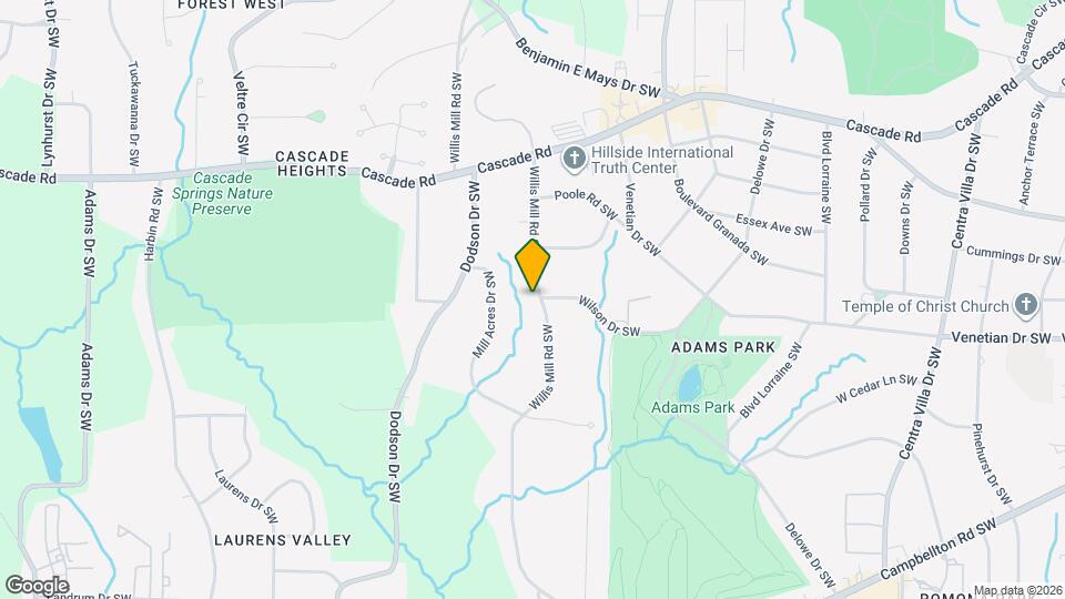 1465 Willis Mill Rd SW Mapa y Detalles de la Ubicación