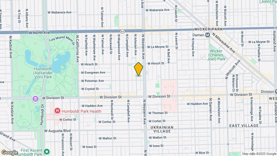 1307 North Artesian Avenue, Unit 2 Map and Location Details