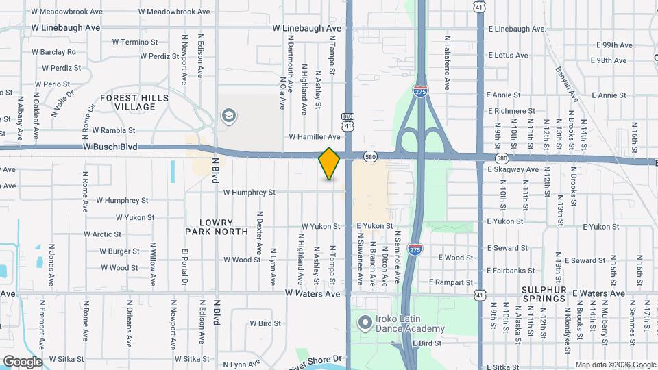 8904 N Tampa St Map and Location Details