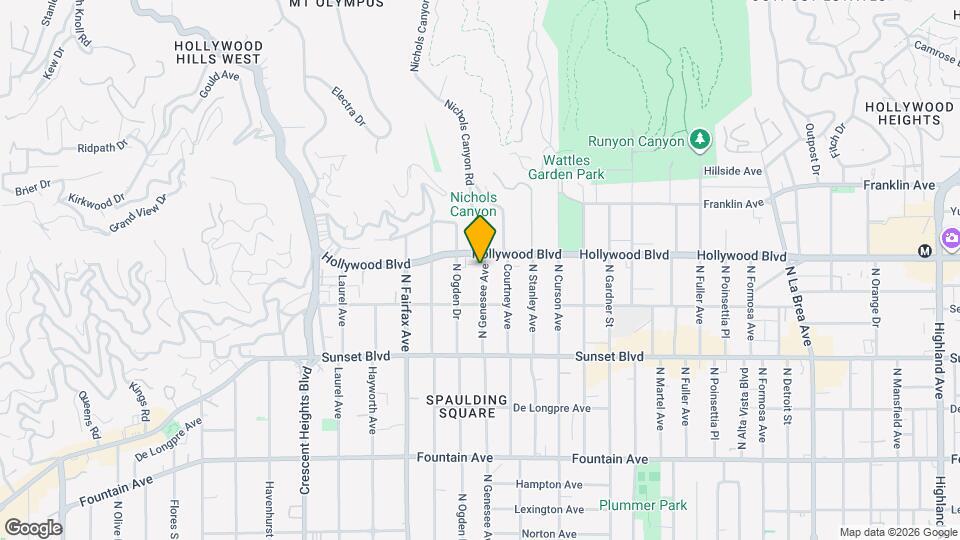 1635 N Genesee Ave Mapa y Detalles de la Ubicación