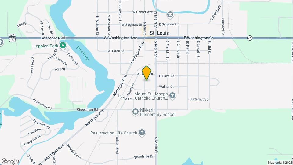 419 S Mill St Map and Location Details