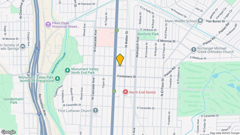 215 E Washington St Map and Location Details