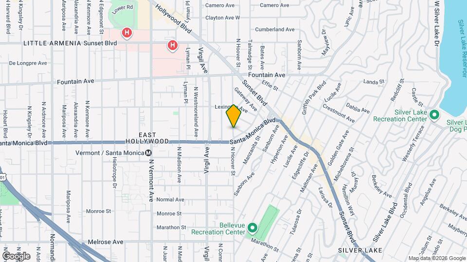 1126 N Hoover St Map and Location Details