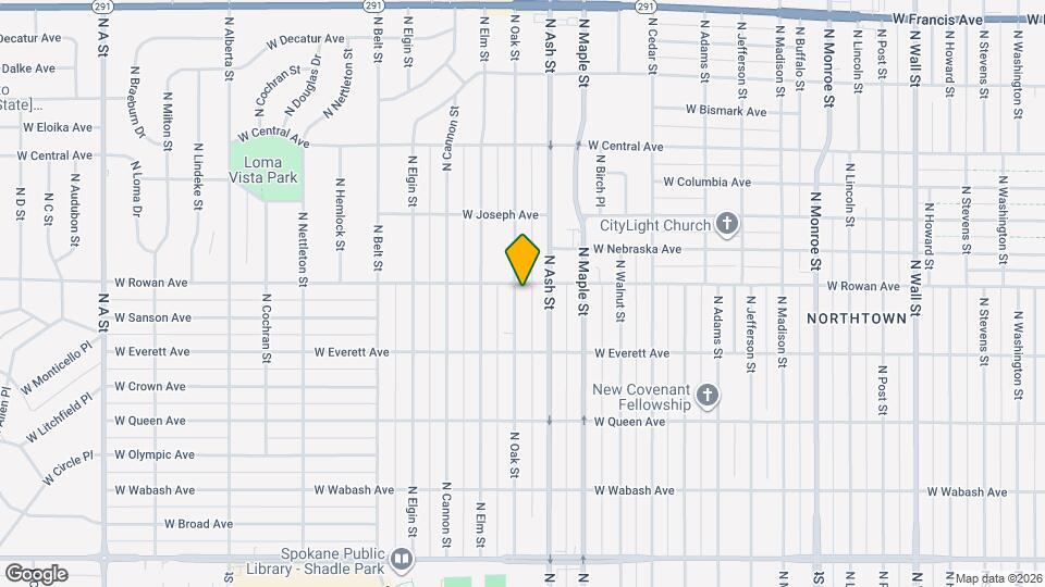 5424 N Oak St Map and Location Details