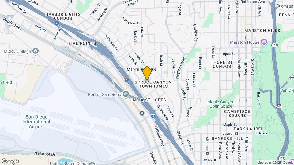 1218 W Spruce St-Unit -A Map and Location Details