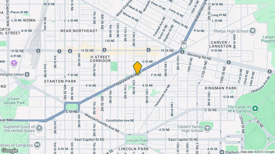 1211 F St NE Mapa y Detalles de la Ubicación