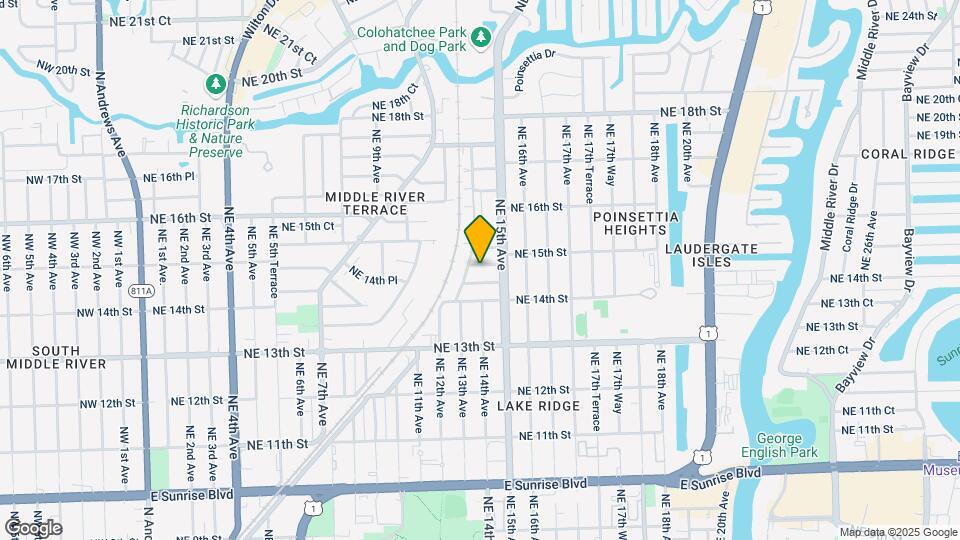 1326 NE 14th Pl, Unit 1-bedroom home cottage Map and Location Details