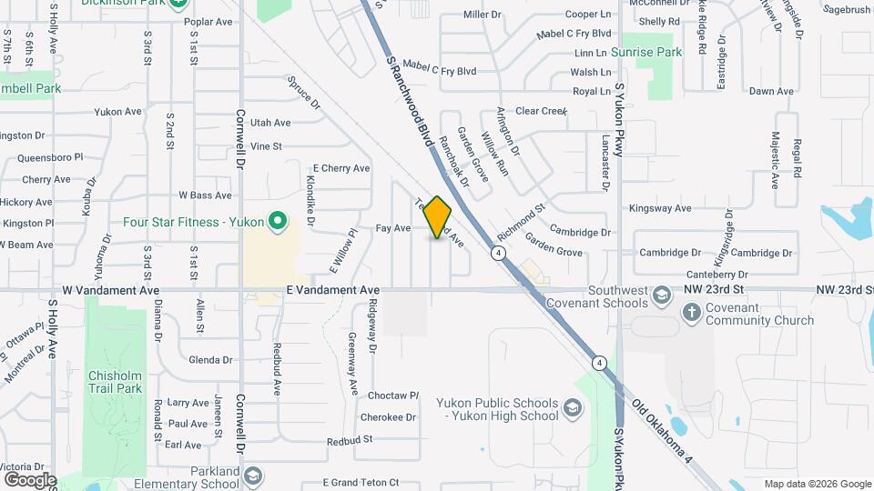 909 Cherrywood Ln Map and Location Details