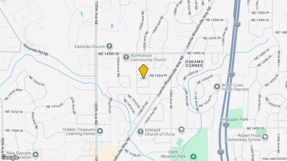 10418 NE 143rd St Map and Location Details