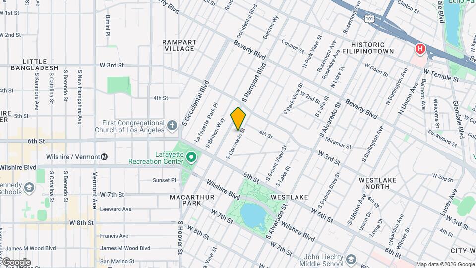 415 1/2 S. Coronado St Mapa y Detalles de la Ubicación