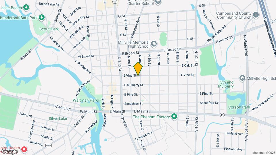 323 E Vine St Map and Location Details