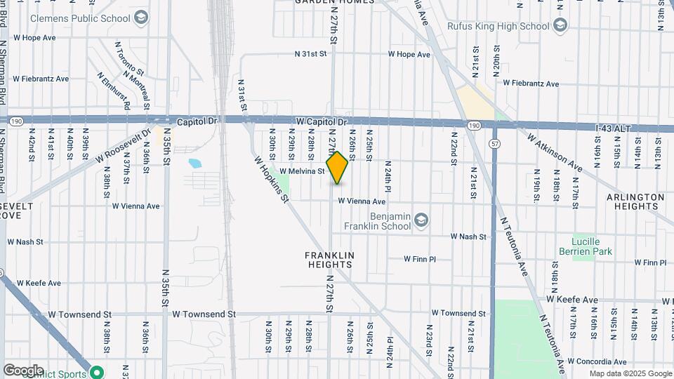 3822 N 27th St Map and Location Details